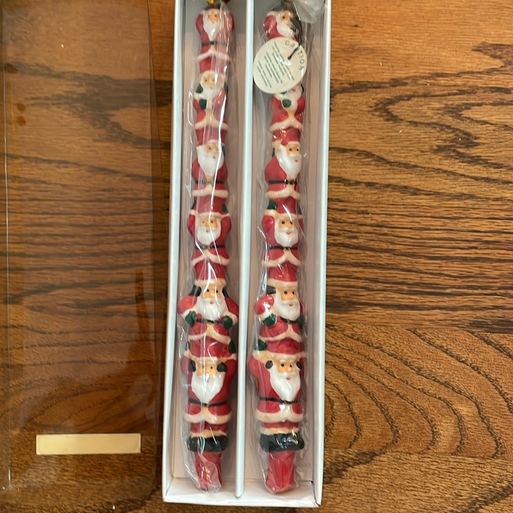 Vintage Santa taper candles
